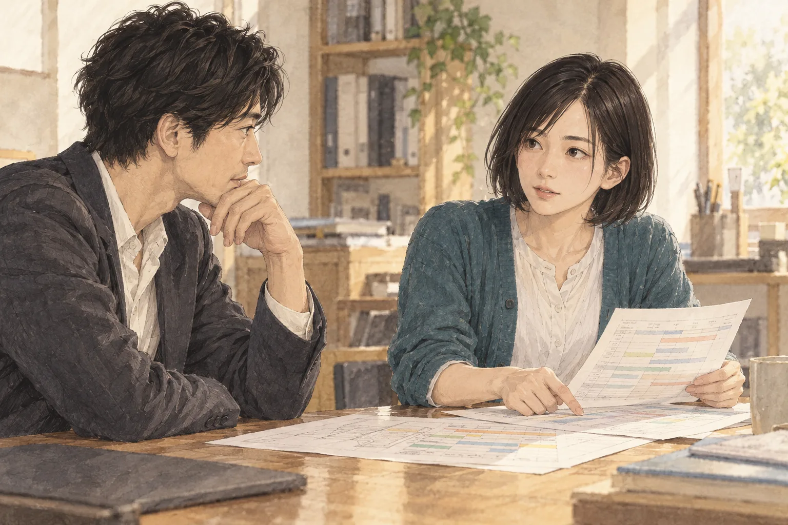 別の住居は自分で探したと、航へ答える澪。